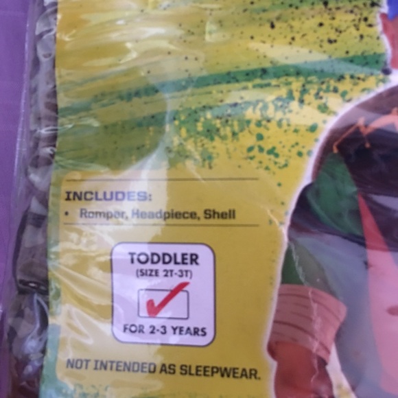 Toddler Turtle Costume 2T-3T - Picture 2 of 4